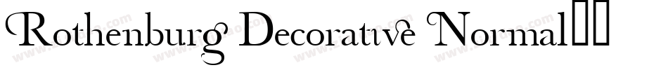 Rothenburg Decorative Normal字体转换